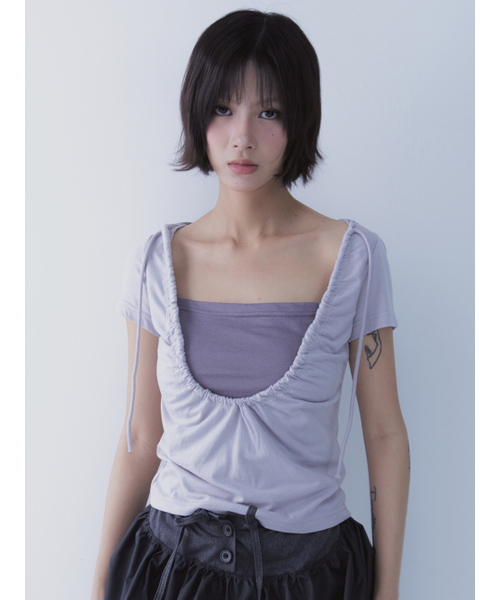 SETSETSET(セットセットセット)の「ルナ ベール フーディー Tシャツ ラベンダー(Tシャツ/カットソー・レディース・その他・ONE SIZE)」の7枚目の写真