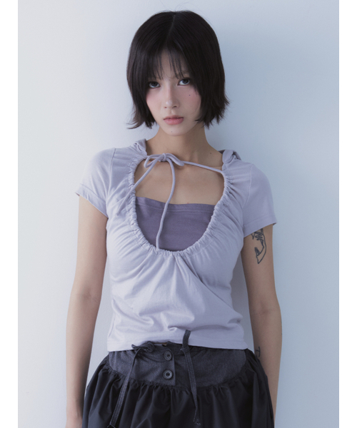 SETSETSET(セットセットセット)の「ルナ ベール フーディー Tシャツ ラベンダー(Tシャツ/カットソー・レディース・その他・ONE SIZE)」の8枚目の写真