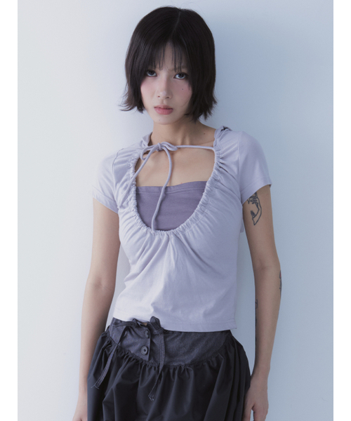 SETSETSET(セットセットセット)の「ルナ ベール フーディー Tシャツ ラベンダー(Tシャツ/カットソー・レディース・その他・ONE SIZE)」の9枚目の写真