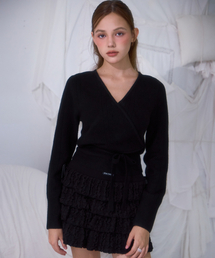 Muse Wrap Rib Knit [Black]