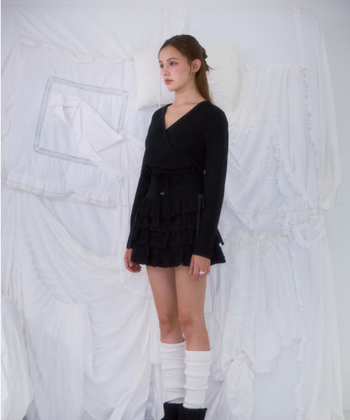 ROSEFRANTZ（ロゼフランツ）の「Muse Wrap Rib Knit [Black]（ニット/セーター・レディース・その他・ONE SIZE）」の3枚目の写真