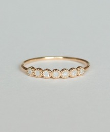 NOIR DE POUPEE（ノワールドプーペ）の「silver925 ラボダイヤモンド きざみベゼル並び リング（リング）」