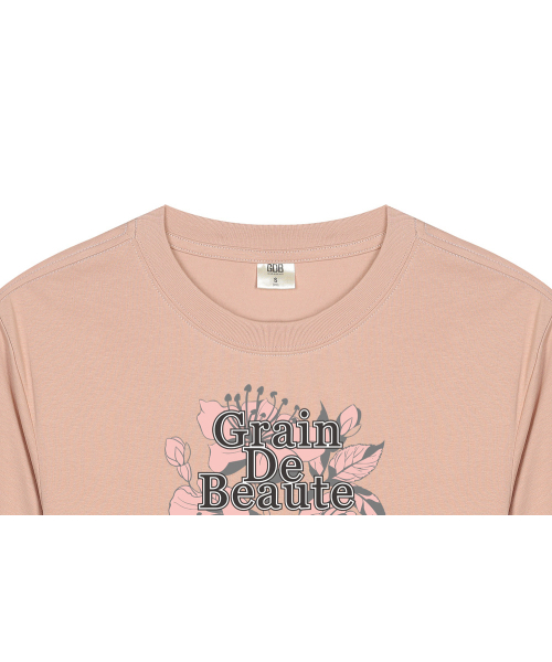 GRAIN DE BEAUTE（グランデボーテ）の「SIGNATURE T-SHIRT 03 [INDY PINK]（Tシャツ/カットソー・レディース・ピンク・S/M/L/XL）」の4枚目の写真