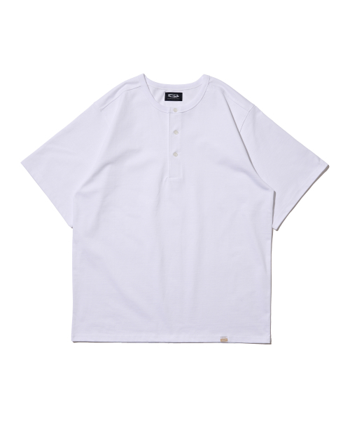 CARGOBROS(カーゴブロス)の「ヘンリーネッククールエアロ半袖Tシャツ(ホワイト)(Tシャツ/カットソー・メンズ・その他・FREE)」の1枚目の写真