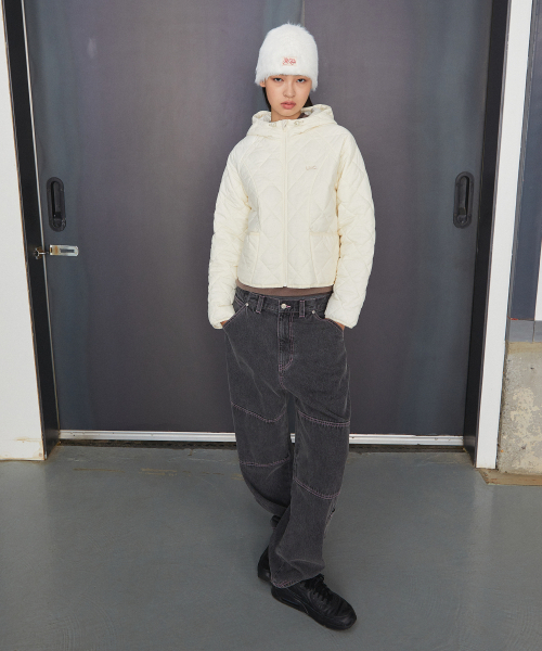 LMCの「WM OG QUILTED HOODIE JACKET ash blue(ダウンジャケット/コート・レディース・その他・M/S)」の2枚目の写真