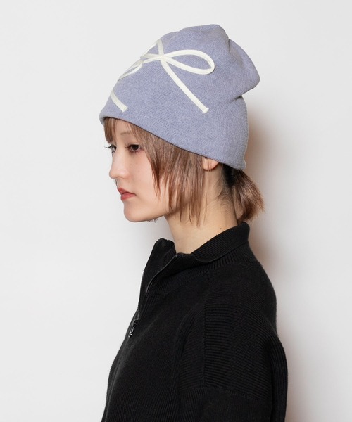 CA4LA(カシラ)の「SOPHIA CA(ニットキャップ/ビーニー・レディース・ベージュ/ライトブルー/ブラック・ONESIZE)」の7枚目の写真