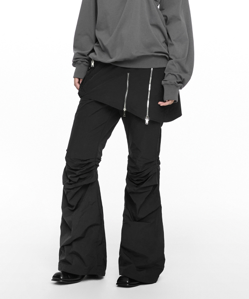 NACHE(ナチェ)の「BOOTS CUT SKIRT PANTS (UNISEX) BLACK(その他パンツ・レディース・その他・1/2/0)」の1枚目の写真