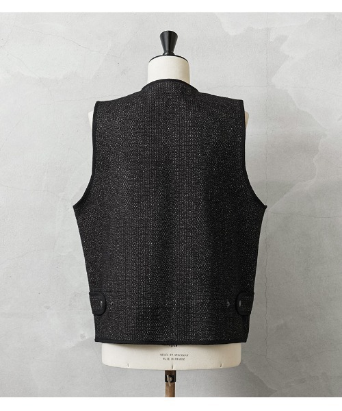 HOUSTON(ヒューストン)の「HOUSTON ヒューストン 51564 BEACH CLOTH VEST ビーチクロス ベスト(ベスト・メンズ・ブラウン/ブラック・40/42/44/38)」の5枚目の写真