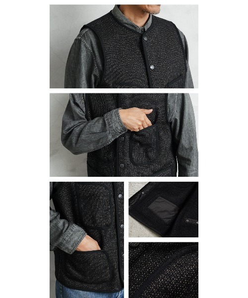 HOUSTON ヒューストン 51564 BEACH CLOTH VEST ビーチクロス ベスト