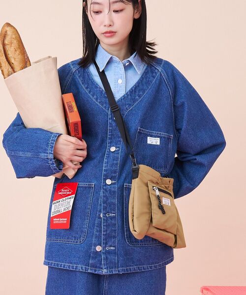 PENNEYS(ぺニーズ)の「【PENNEY'S】デニムカバーオール(デニムジャケット・レディース・インディゴブルー/アイボリー・FREE)」の3枚目の写真
