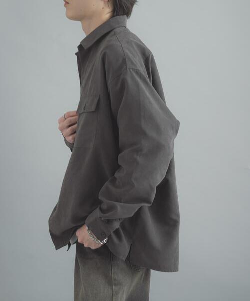 SENSE OF PLACE by URBAN RESEARCH（センスオブプレイスバイアーバンリサーチ）の「F/Sダブルポケットロングスリーブシャツ（シャツ/ブラウス・メンズ・ミント/チャコールグレー/ブラウン・MEDIUM/LARGE）」の7枚目の写真