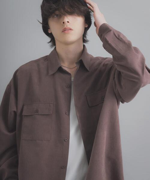 SENSE OF PLACE by URBAN RESEARCH（センスオブプレイスバイアーバンリサーチ）の「F/Sダブルポケットロングスリーブシャツ（シャツ/ブラウス・メンズ・ミント/チャコールグレー/ブラウン・MEDIUM/LARGE）」の15枚目の写真