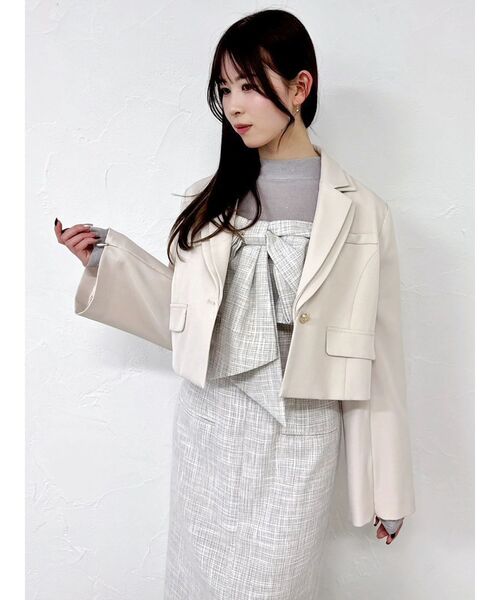 dazzlin(ダズリン)の「リボンデザインIラインワンピース(ワンピース・レディース・ピンク/チャコールグレー/その他1・MEDIUM/SMALL)」の15枚目の写真