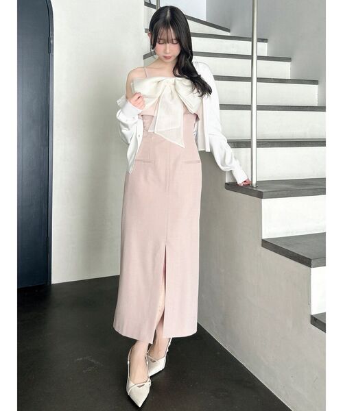 dazzlin(ダズリン)の「リボンデザインIラインワンピース(ワンピース・レディース・ピンク/チャコールグレー/その他1・MEDIUM/SMALL)」の17枚目の写真