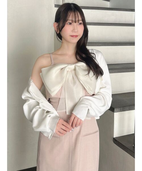 dazzlin(ダズリン)の「リボンデザインIラインワンピース(ワンピース・レディース・ピンク/チャコールグレー/その他1・MEDIUM/SMALL)」の21枚目の写真