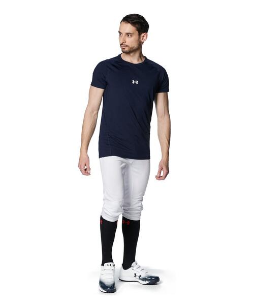 UNDER ARMOUR(アンダーアーマー)の「UAヒートギア コンフォート フィッティド ショートスリーブ クルーネック シャツ(ベースボール/メンズ)(Tシャツ/カットソー・メンズ・ネイビー・2XL/3XL/M/L/S/XL)」の5枚目の写真