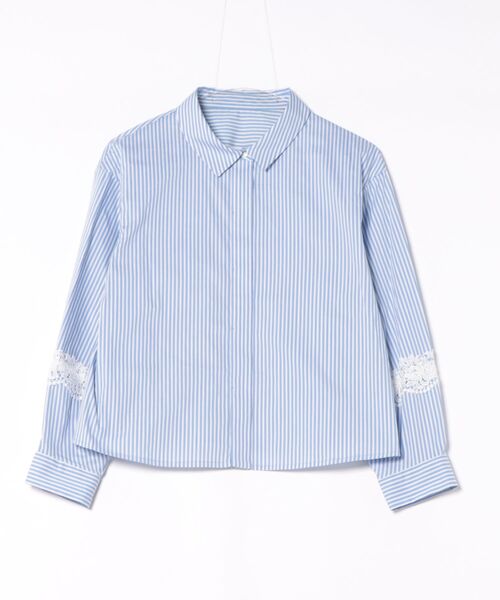 STRAWBERRY-FIELDS（ストロベリーフィールズ）の「ドビーストライプ_ストライプコンパクト丈シャツ（シャツ/ブラウス・レディース・ストライプ/オレンジ系・2）」の12枚目の写真