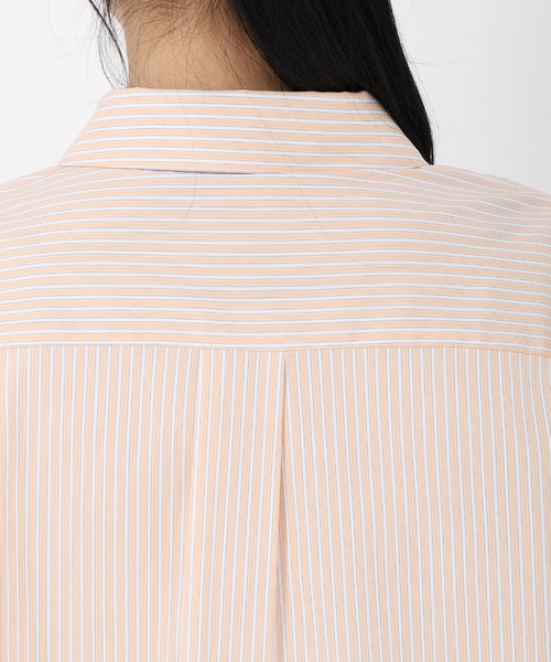 STRAWBERRY-FIELDS（ストロベリーフィールズ）の「ドビーストライプ_ストライプコンパクト丈シャツ（シャツ/ブラウス・レディース・ストライプ/オレンジ系・2）」の7枚目の写真