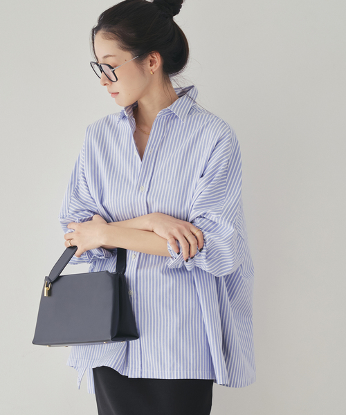 plage（プラージュ）の「《追加》Light OX Poncho シャツ（シャツ/ブラウス・レディース・ホワイト/グリーン/サックスブルー/その他10・FREE）」の4枚目の写真