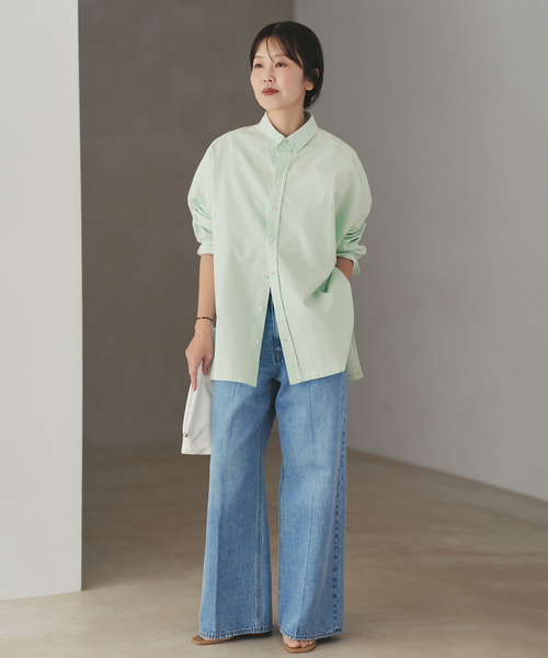 plage（プラージュ）の「《追加》Light OX Poncho シャツ（シャツ/ブラウス・レディース・ホワイト/グリーン/サックスブルー/その他10・FREE）」の7枚目の写真