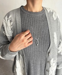 un dix cors（アンディコール）の「オーバルワンポイントネックレス（リング）」