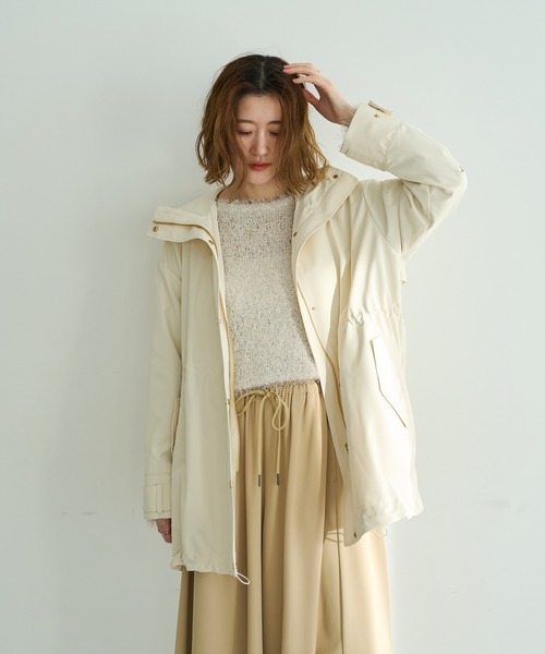 YECCA VECCA（イェッカヴェッカ）の「【撥水/花粉ガード】ミドル丈マウンテンパーカー（マウンテンパーカー・レディース・ベージュ/ネイビー/アイボリー・FREE）」の20枚目の写真