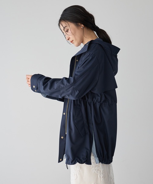 YECCA VECCA（イェッカヴェッカ）の「【撥水/花粉ガード】ミドル丈マウンテンパーカー（マウンテンパーカー・レディース・ベージュ/ネイビー/アイボリー・FREE）」の11枚目の写真