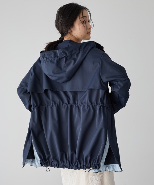 YECCA VECCA（イェッカヴェッカ）の「【撥水/花粉ガード】ミドル丈マウンテンパーカー（マウンテンパーカー・レディース・ベージュ/ネイビー/アイボリー・FREE）」の12枚目の写真