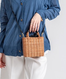 The Bagmati | 【The Bagmati/ザバグマティ】レザーハンドル スクエア かごバッグ(かごバッグ)