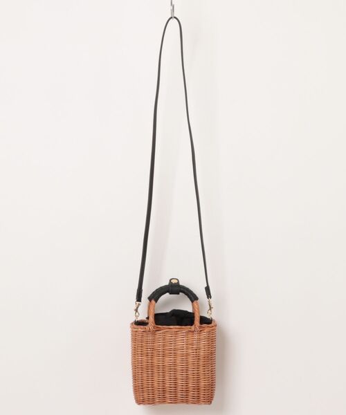 The Bagmati/ザバグマティ】レザーハンドル スクエア かごバッグ（かご