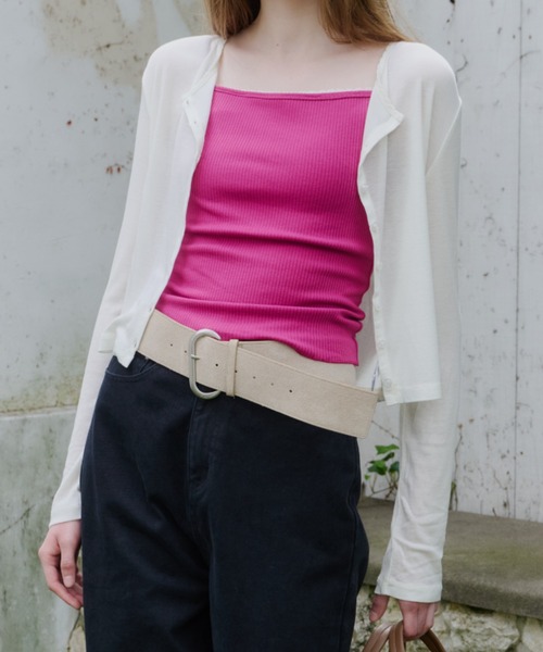 GIUNON(ジウノン)の「scallop sheer cardigan / スカラップシアーカーディガン(カーディガン/ボレロ・レディース・ブラック/グレー/ブルー/アイボリー・FREE)」の15枚目の写真