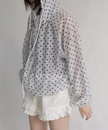 shameless（シェイムレス）の「ドット柄シアージップアップフーディー（その他アウター）」