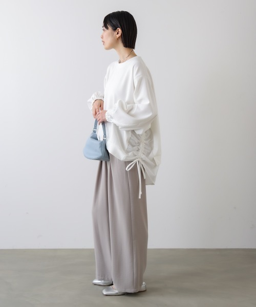 Bou Jeloud（ブージュルード）の「ドッキングドロストカットソー（Tシャツ/カットソー・レディース・オフホワイト/ブラック/グレー・FREE）」の8枚目の写真