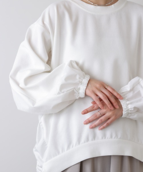 Bou Jeloud（ブージュルード）の「ドッキングドロストカットソー（Tシャツ/カットソー・レディース・オフホワイト/ブラック/グレー・FREE）」の10枚目の写真