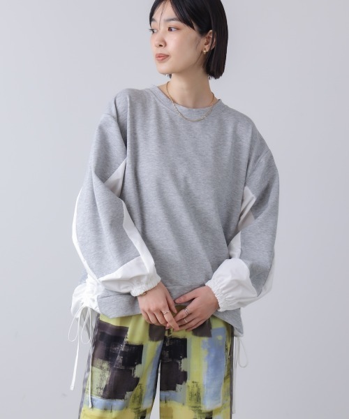 Bou Jeloud（ブージュルード）の「ドッキングドロストカットソー（Tシャツ/カットソー・レディース・オフホワイト/ブラック/グレー・FREE）」の14枚目の写真