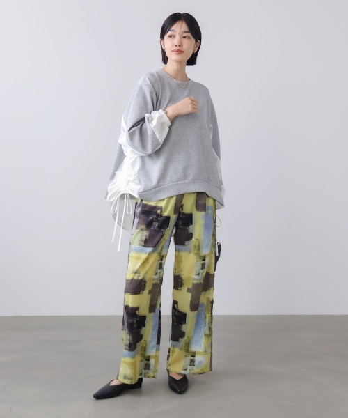 Bou Jeloud（ブージュルード）の「ドッキングドロストカットソー（Tシャツ/カットソー・レディース・オフホワイト/ブラック/グレー・FREE）」の15枚目の写真