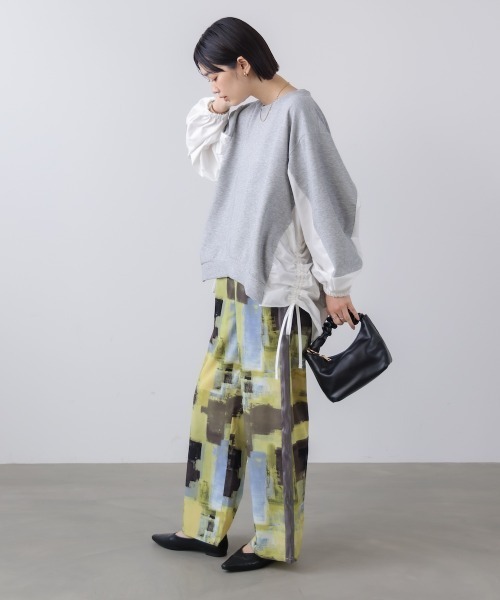 Bou Jeloud（ブージュルード）の「ドッキングドロストカットソー（Tシャツ/カットソー・レディース・オフホワイト/ブラック/グレー・FREE）」の17枚目の写真