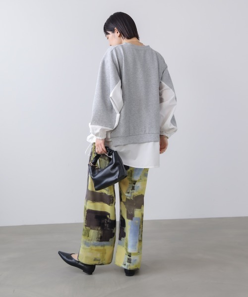 Bou Jeloud（ブージュルード）の「ドッキングドロストカットソー（Tシャツ/カットソー・レディース・オフホワイト/ブラック/グレー・FREE）」の18枚目の写真