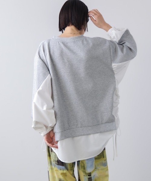 Bou Jeloud（ブージュルード）の「ドッキングドロストカットソー（Tシャツ/カットソー・レディース・オフホワイト/ブラック/グレー・FREE）」の19枚目の写真