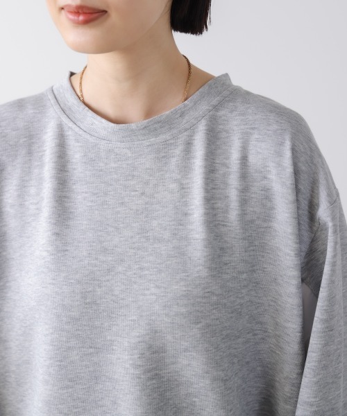 Bou Jeloud（ブージュルード）の「ドッキングドロストカットソー（Tシャツ/カットソー・レディース・オフホワイト/ブラック/グレー・FREE）」の20枚目の写真