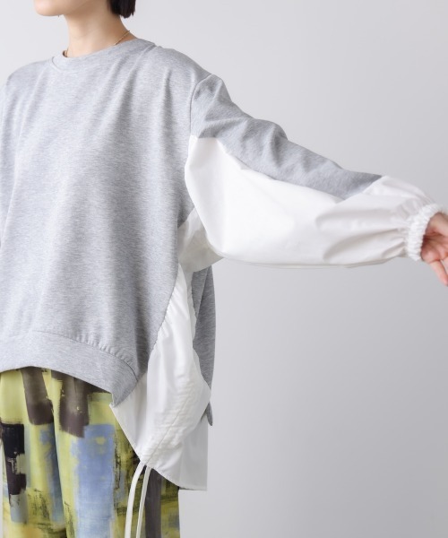 Bou Jeloud（ブージュルード）の「ドッキングドロストカットソー（Tシャツ/カットソー・レディース・オフホワイト/ブラック/グレー・FREE）」の22枚目の写真