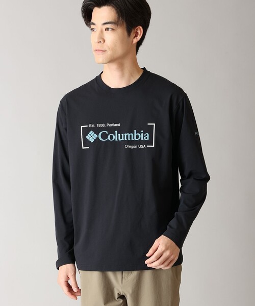 Columbia（コロンビア）の「UVカット 速乾 Columbia／ライトキャニオン グラフィック ロングスリーブTシャツ／コロンビア（Tシャツ/カットソー・メンズ・ホワイト/ブラック/グリーン・S/XL/L/M）」の2枚目の写真