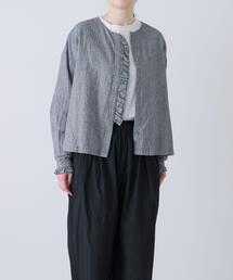かぐれ | コットンリネンフリルブラウス(シャツ/ブラウス)