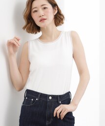 シアー」に該当するタンクトップ（ホワイト/白色系）ファッション通販
