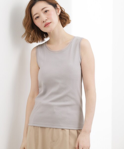 grove（グローブ）の「チュールクルーネックタンクトップ（タンクトップ・レディース・ライトグレー/ブラック/オフホワイト・02/03/01/04/05）」の8枚目の写真