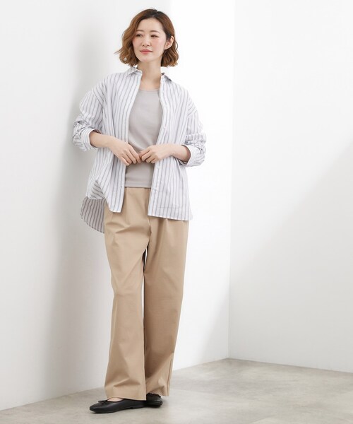 grove（グローブ）の「チュールクルーネックタンクトップ（タンクトップ・レディース・ライトグレー/ブラック/オフホワイト・02/03/01/04/05）」の10枚目の写真