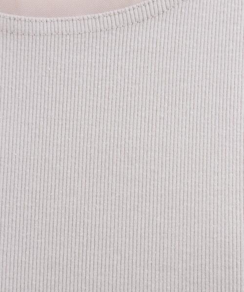 grove（グローブ）の「チュールクルーネックタンクトップ（タンクトップ・レディース・ライトグレー/ブラック/オフホワイト・02/03/01/04/05）」の11枚目の写真