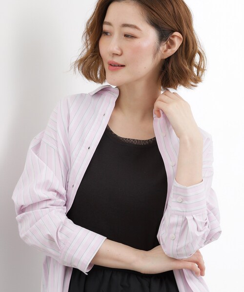 grove（グローブ）の「チュールクルーネックタンクトップ（タンクトップ・レディース・ライトグレー/ブラック/オフホワイト・02/03/01/04/05）」の13枚目の写真