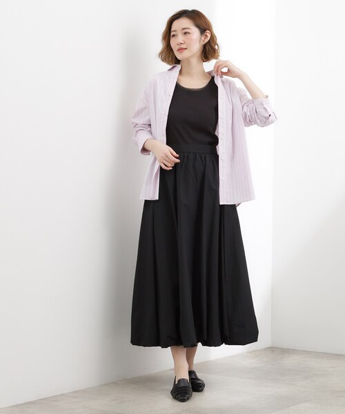 grove（グローブ）の「チュールクルーネックタンクトップ（タンクトップ・レディース・ライトグレー/ブラック/オフホワイト・02/03/01/04/05）」の14枚目の写真