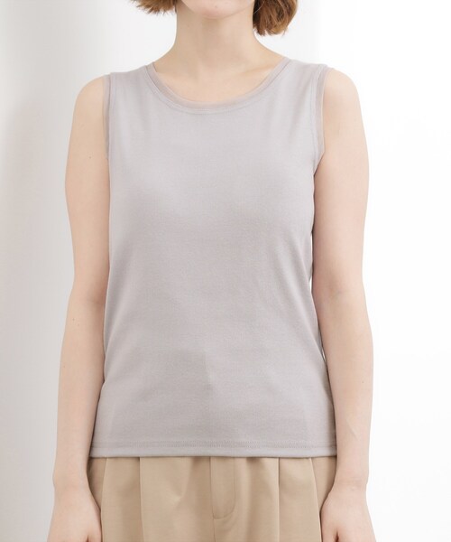 grove（グローブ）の「チュールクルーネックタンクトップ（タンクトップ・レディース・ライトグレー/ブラック/オフホワイト・02/03/01/04/05）」の16枚目の写真